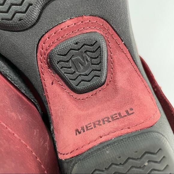Merrell Luxe wrap red leather mule black interior and sole - Picture 9 of 10
